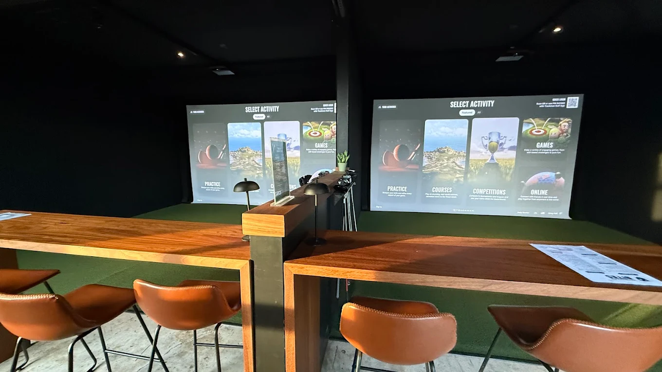 Golf simulator activation inside Atlanta Golf and Social
